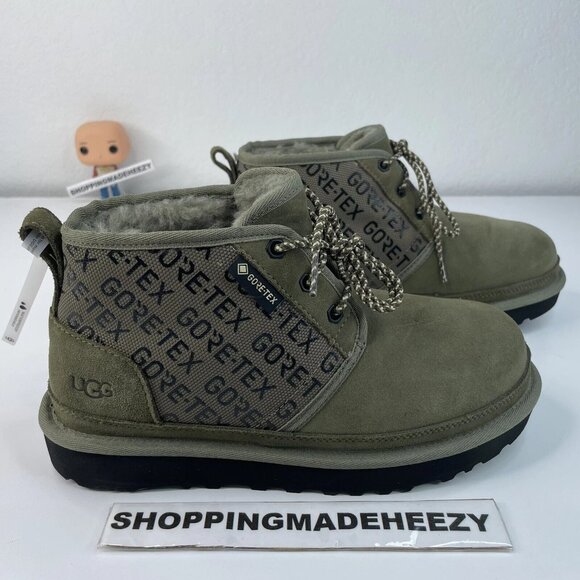 [US 7] UGG NEUMEL GORE-TEX Waterproof Sheepskin Suede Ankle Boots Olive main image 7